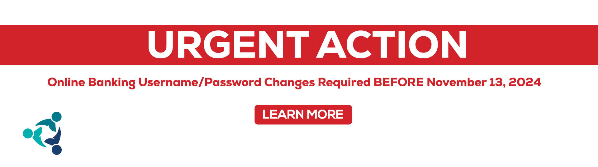 Urgent action banner - MFA - learn more