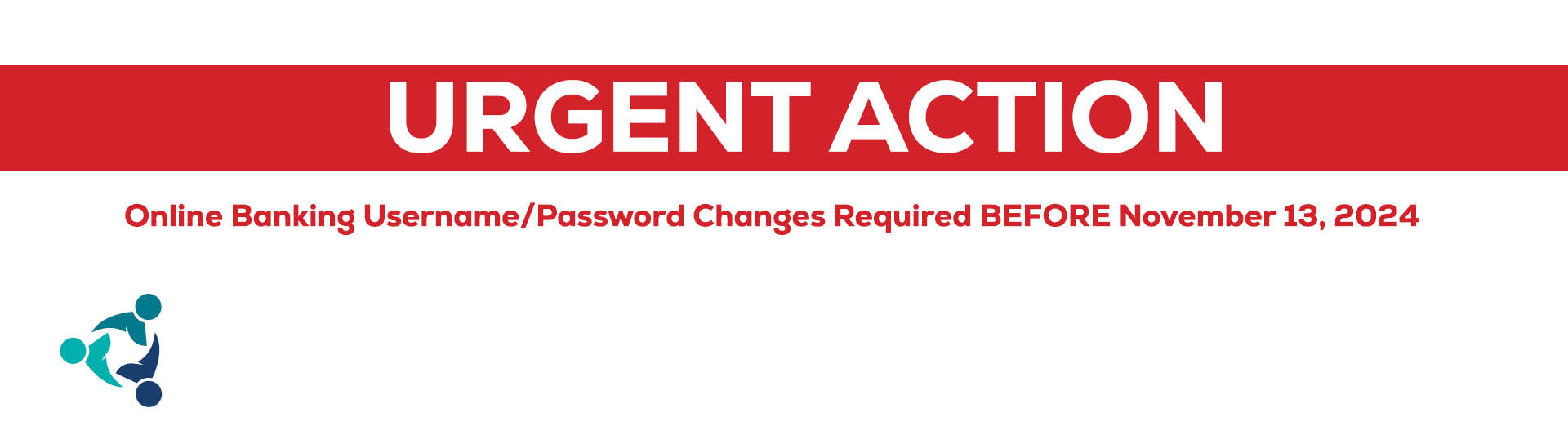 Urgent action banner - MFA - banner on mfa page