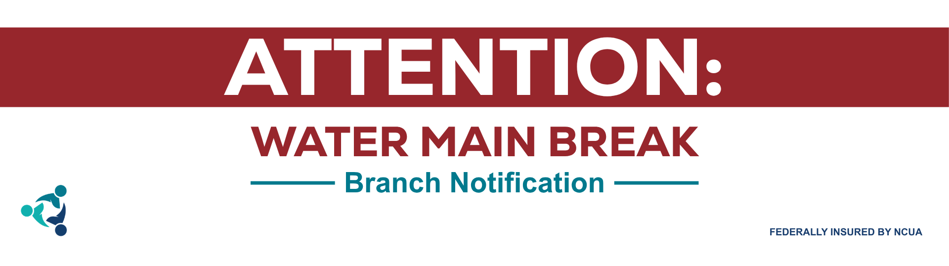 Attention banner: Water Main Break 5.11.26 - web page