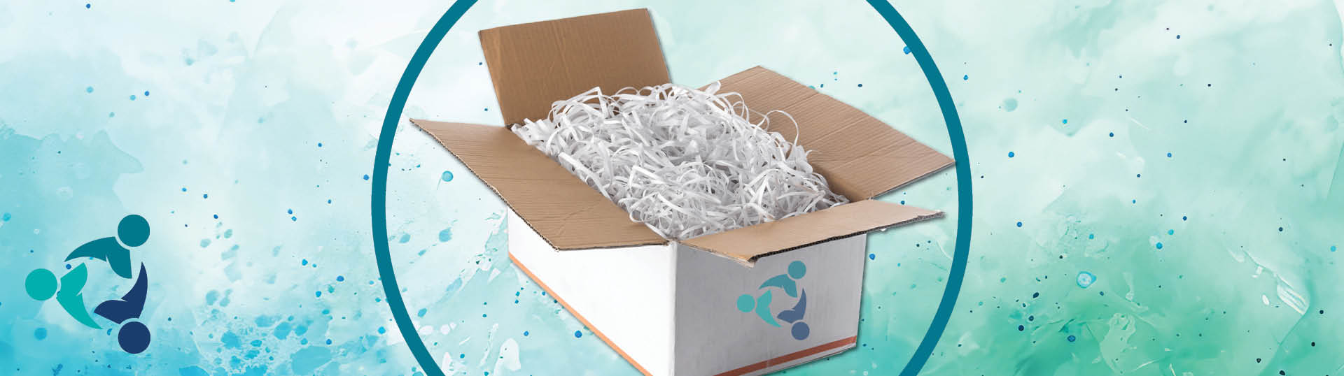 Shred day .. box opened with shredded paper ..